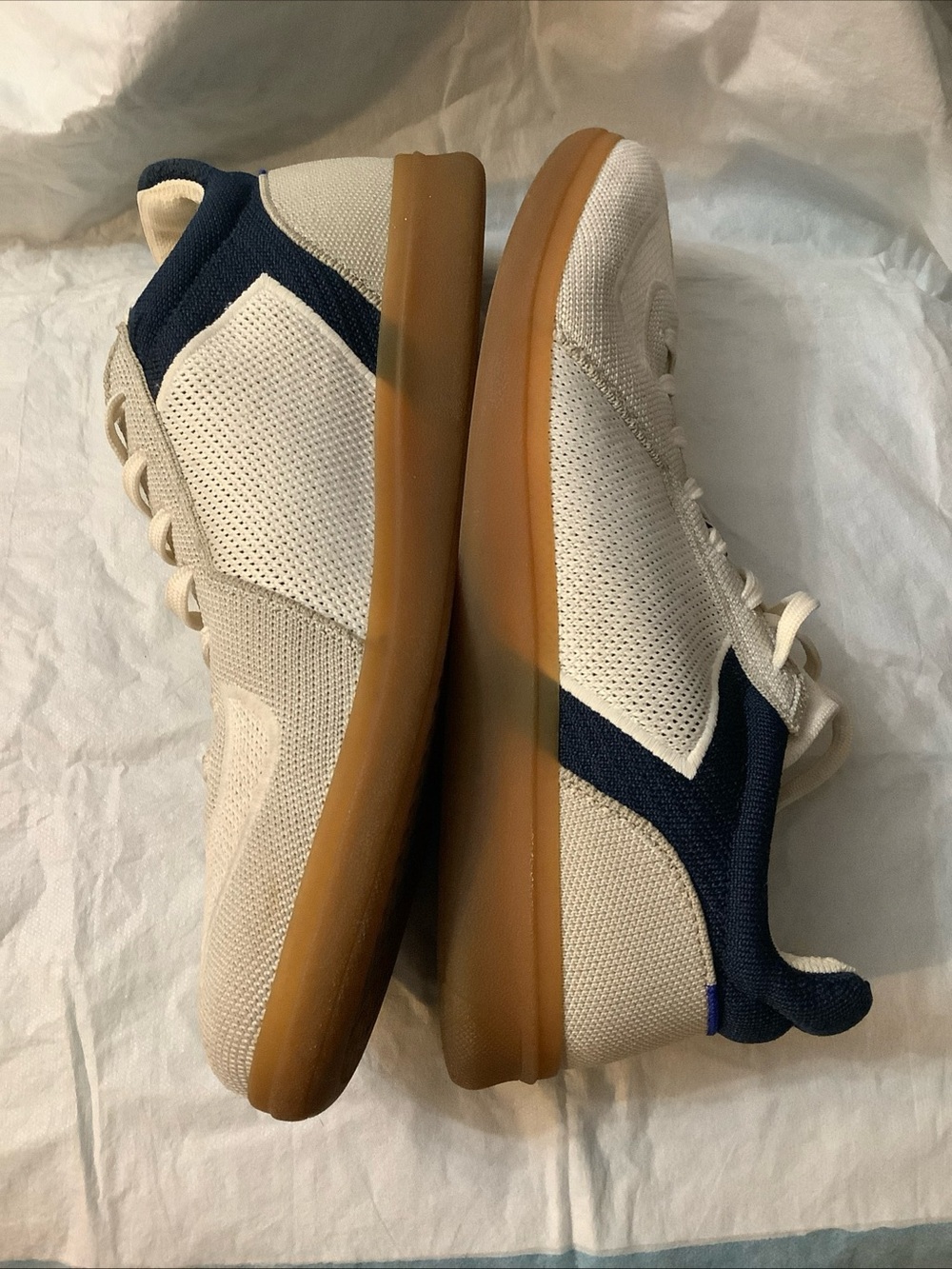 Rothy's The RS01 Sneakers In The Hudson Colorway Blue Knit Washable Men's 11 - Picture 7 of 12